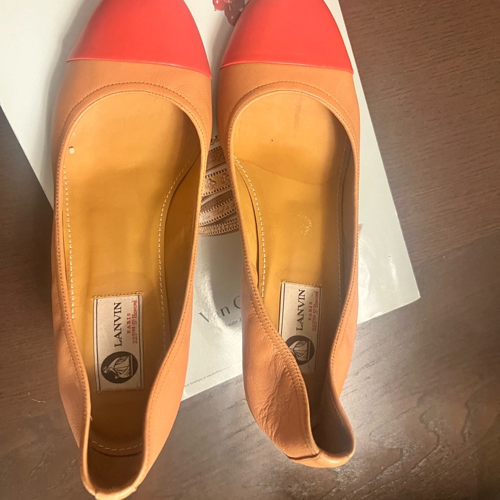 LANVIN Bi-Color Italian Leather Shoes “Couture “